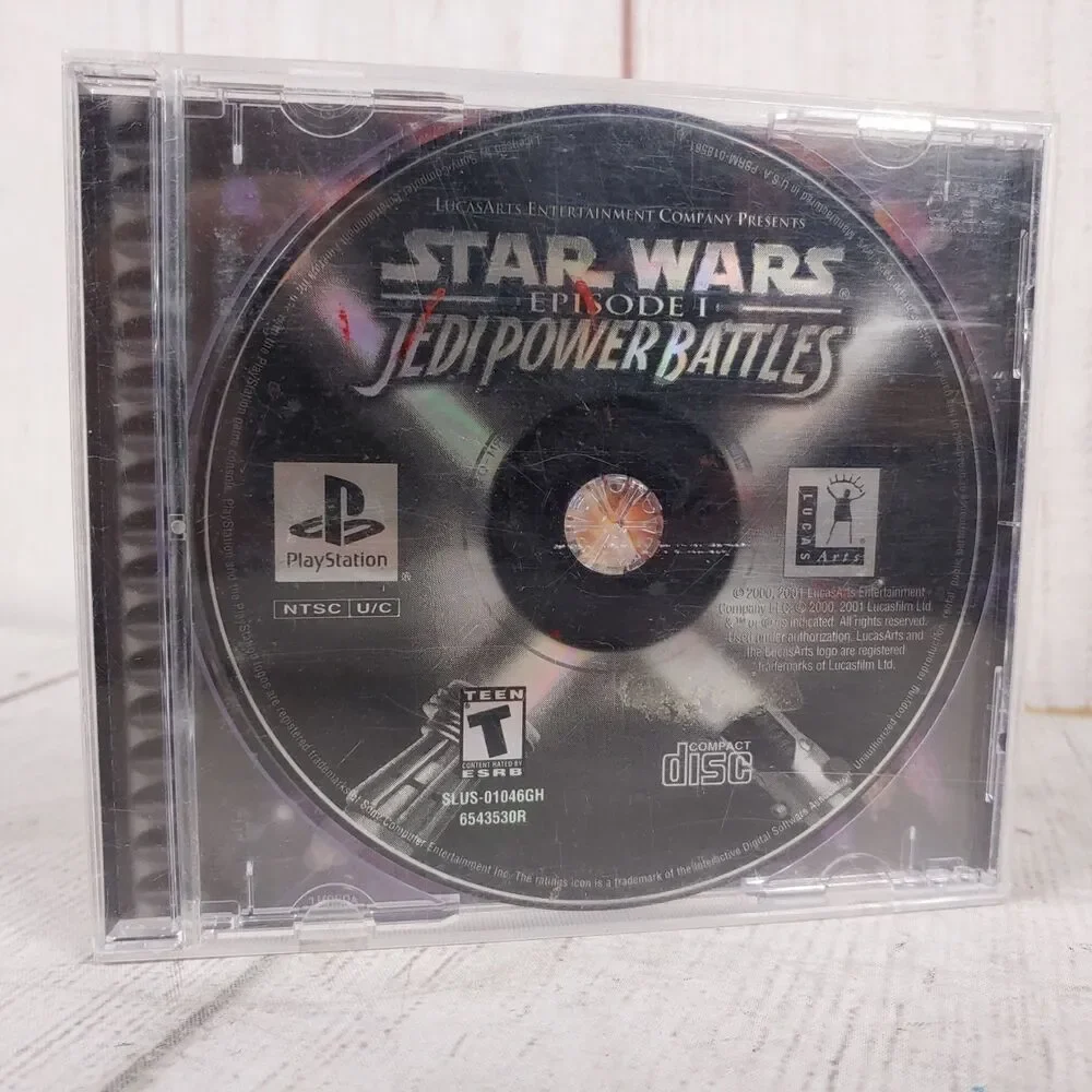 Star Wars Episode I Jedi Power Battles Sony PlayStation PS1 Disc Jewel Case USED